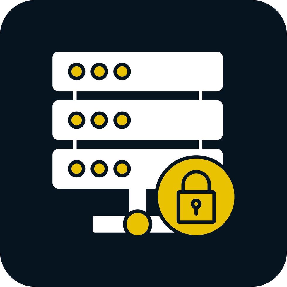 Locked Data Glyph Two Color Icon vector