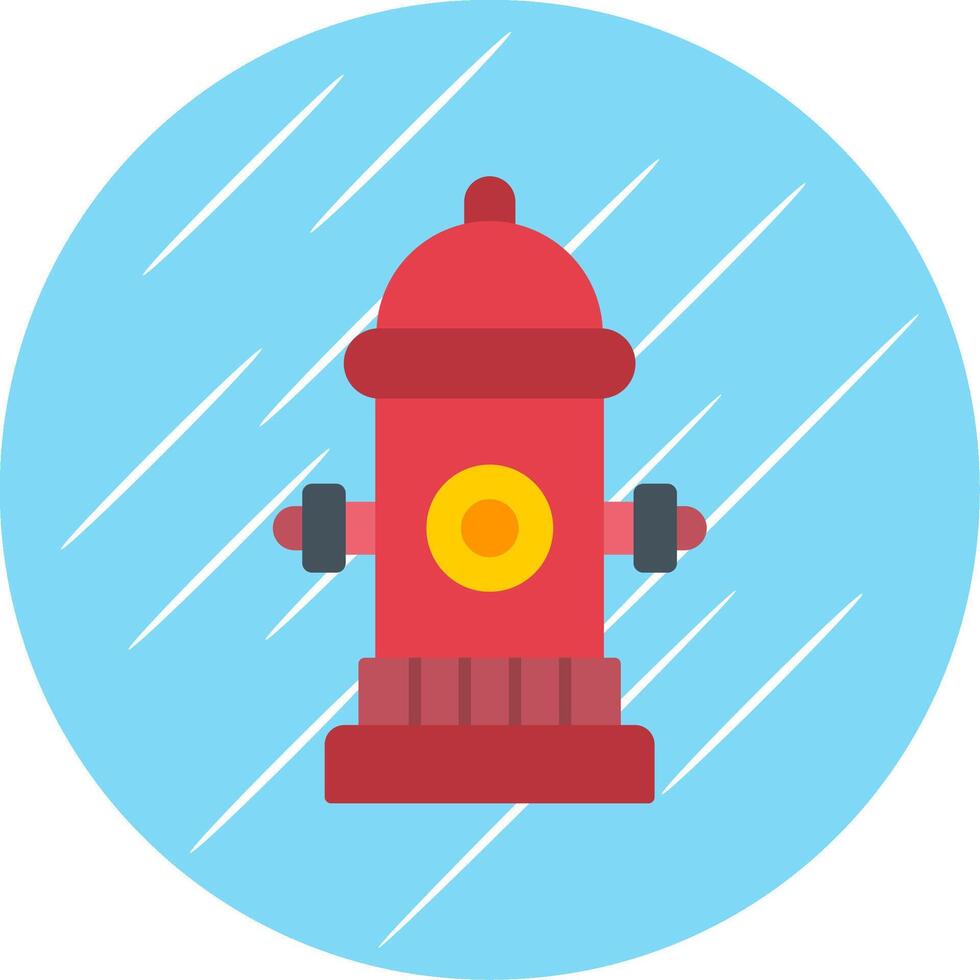 Fire Hydrant Flat Blue Circle Icon vector