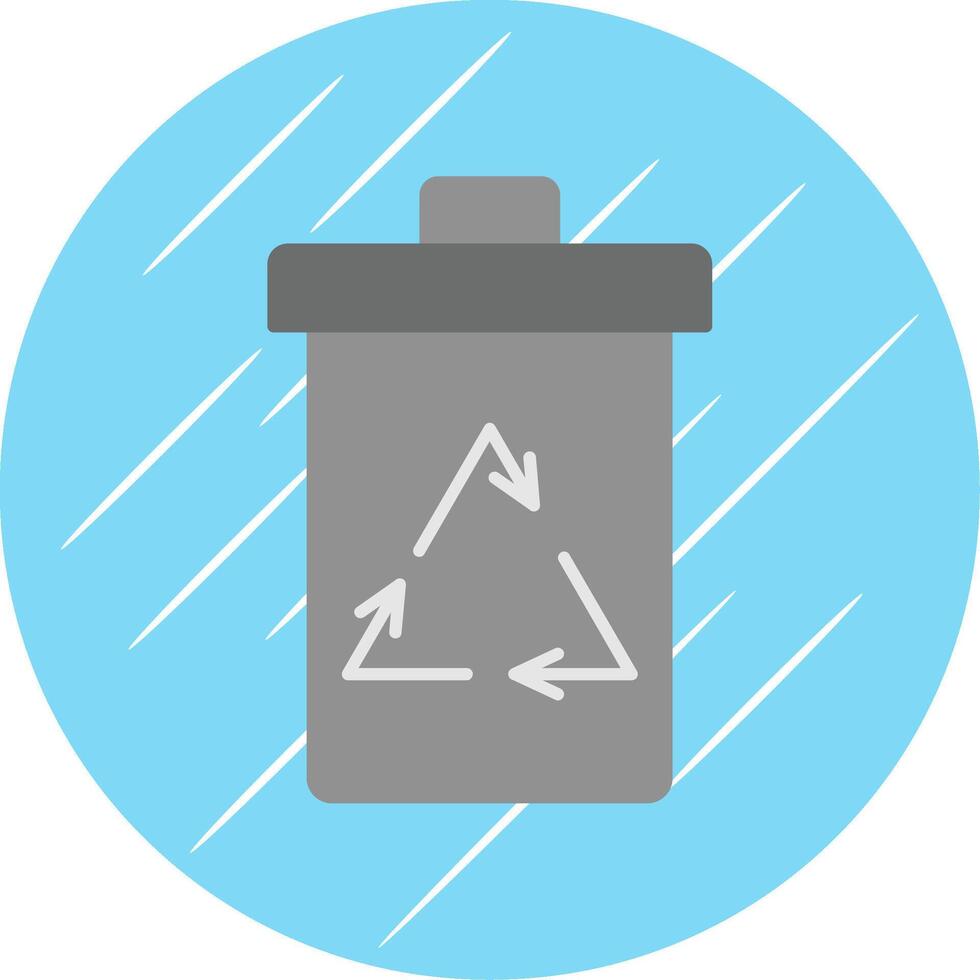 Recycle Bin Flat Blue Circle Icon vector