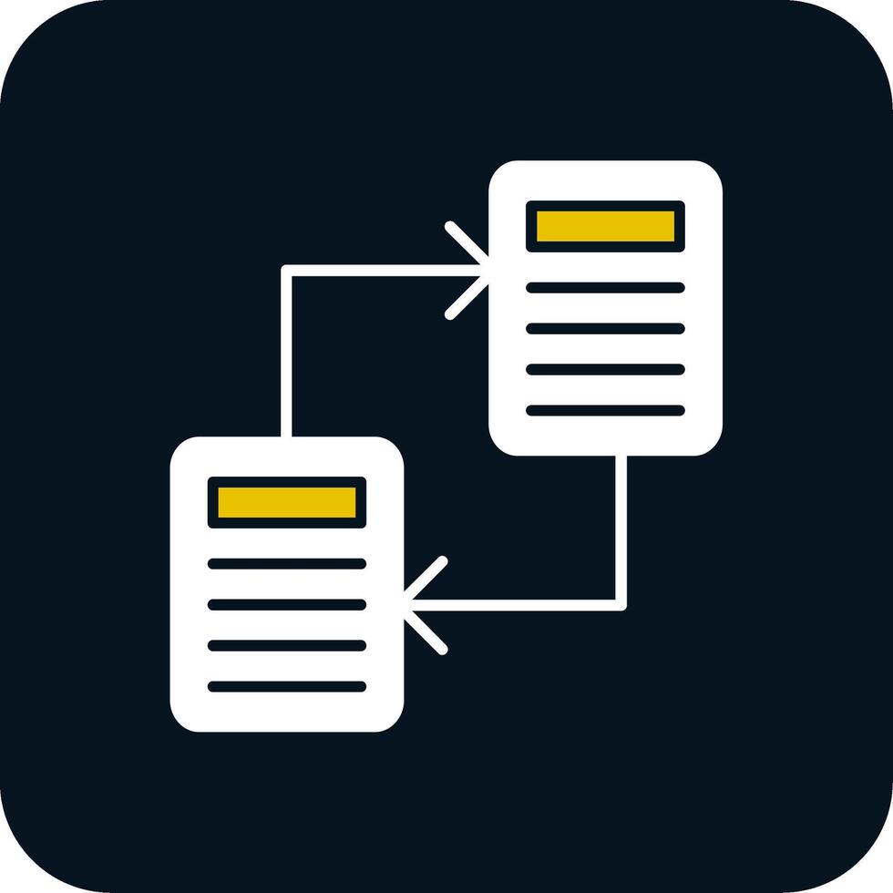 File Sharing Glyph Two Color Icon vector