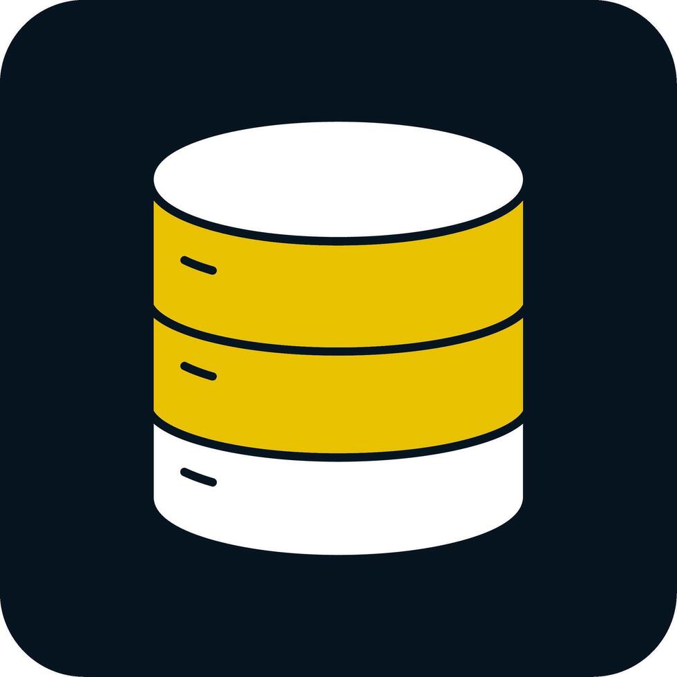 Database Glyph Two Color Icon vector