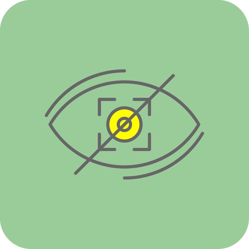 Visibility Off Filled Yellow Icon vector