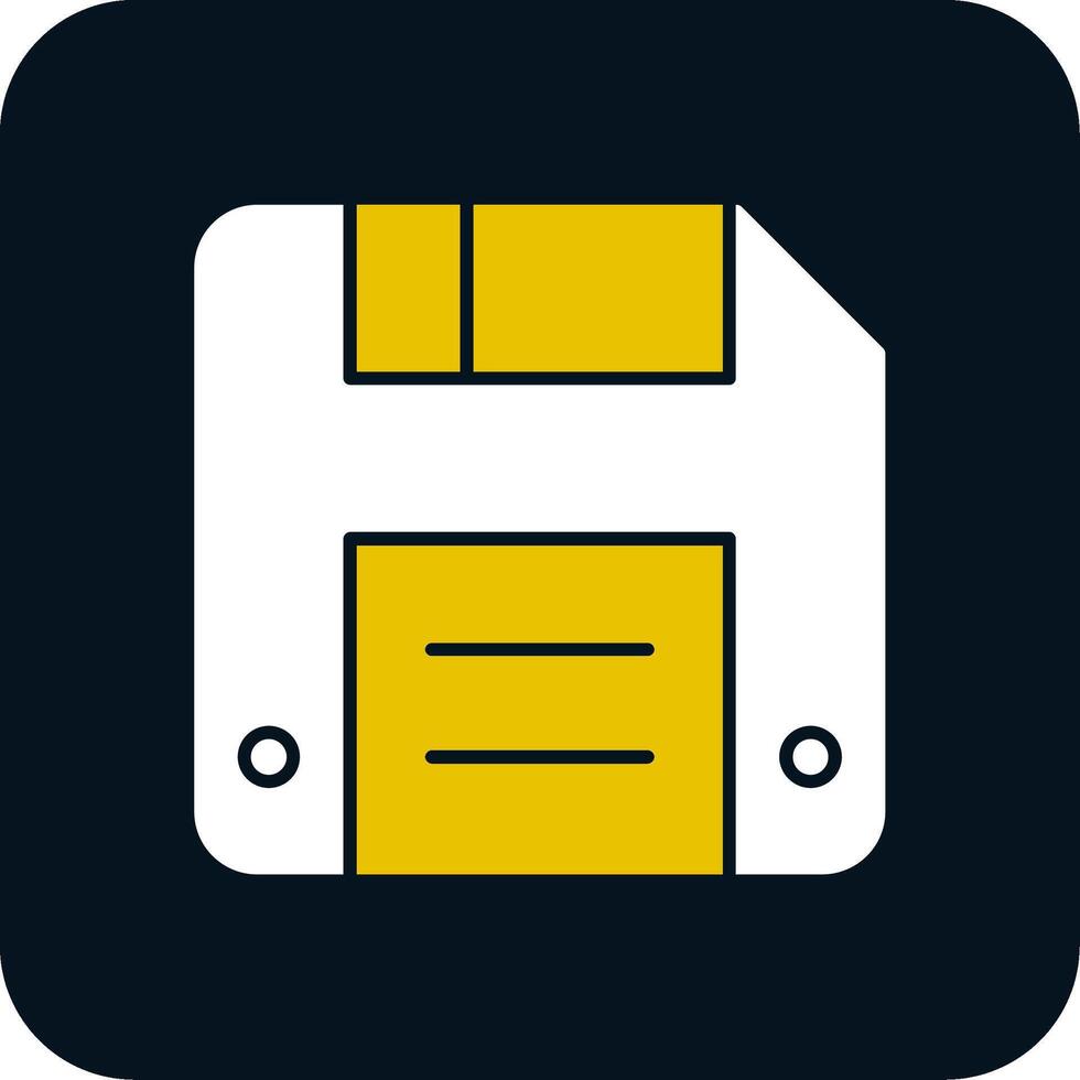 Diskette Glyph Two Color Icon vector