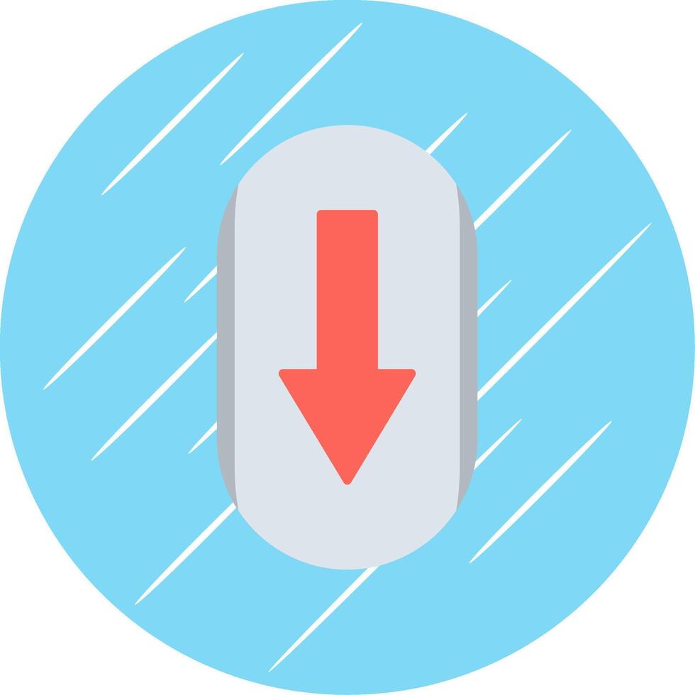 Scroll Down Flat Blue Circle Icon vector