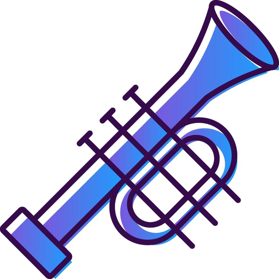 Trumpet Gradient Filled Icon vector