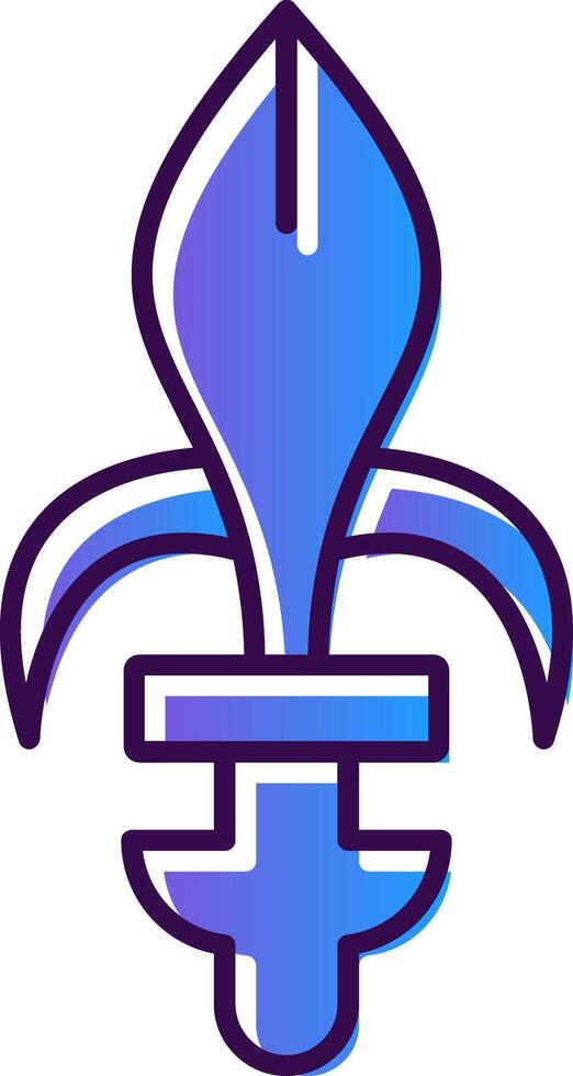 Fleur de lis Gradient Filled Icon vector