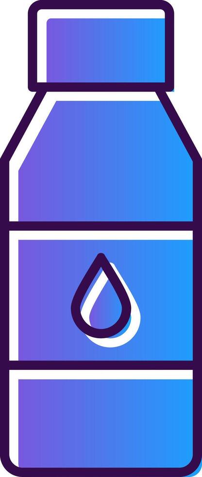 Bottle Gradient Filled Icon vector