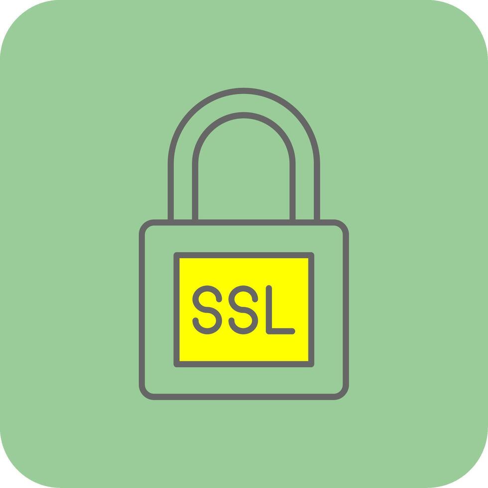 SSL Filled Yellow Icon vector