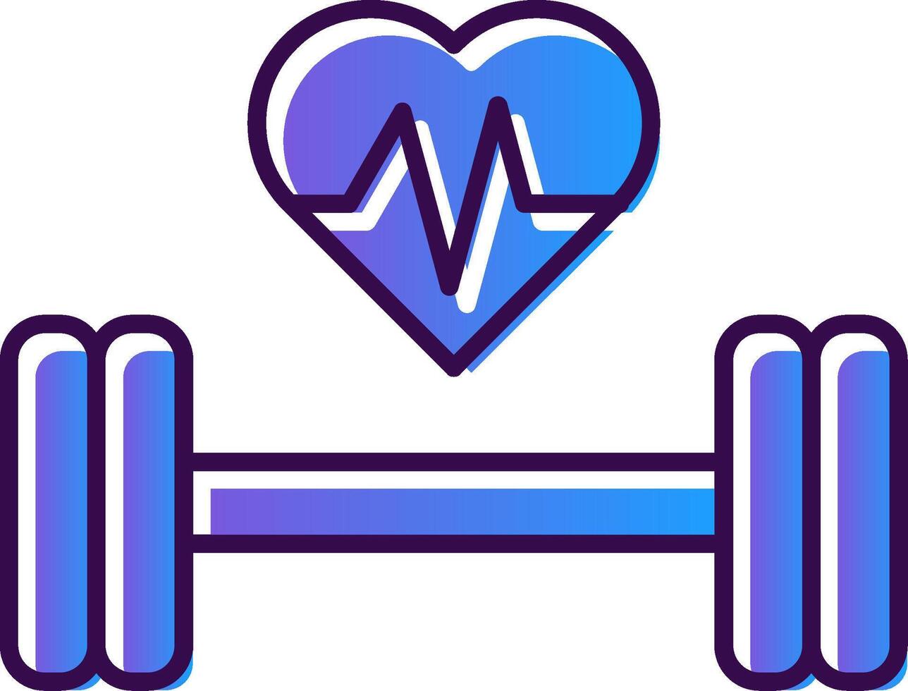 Gym Gradient Filled Icon vector