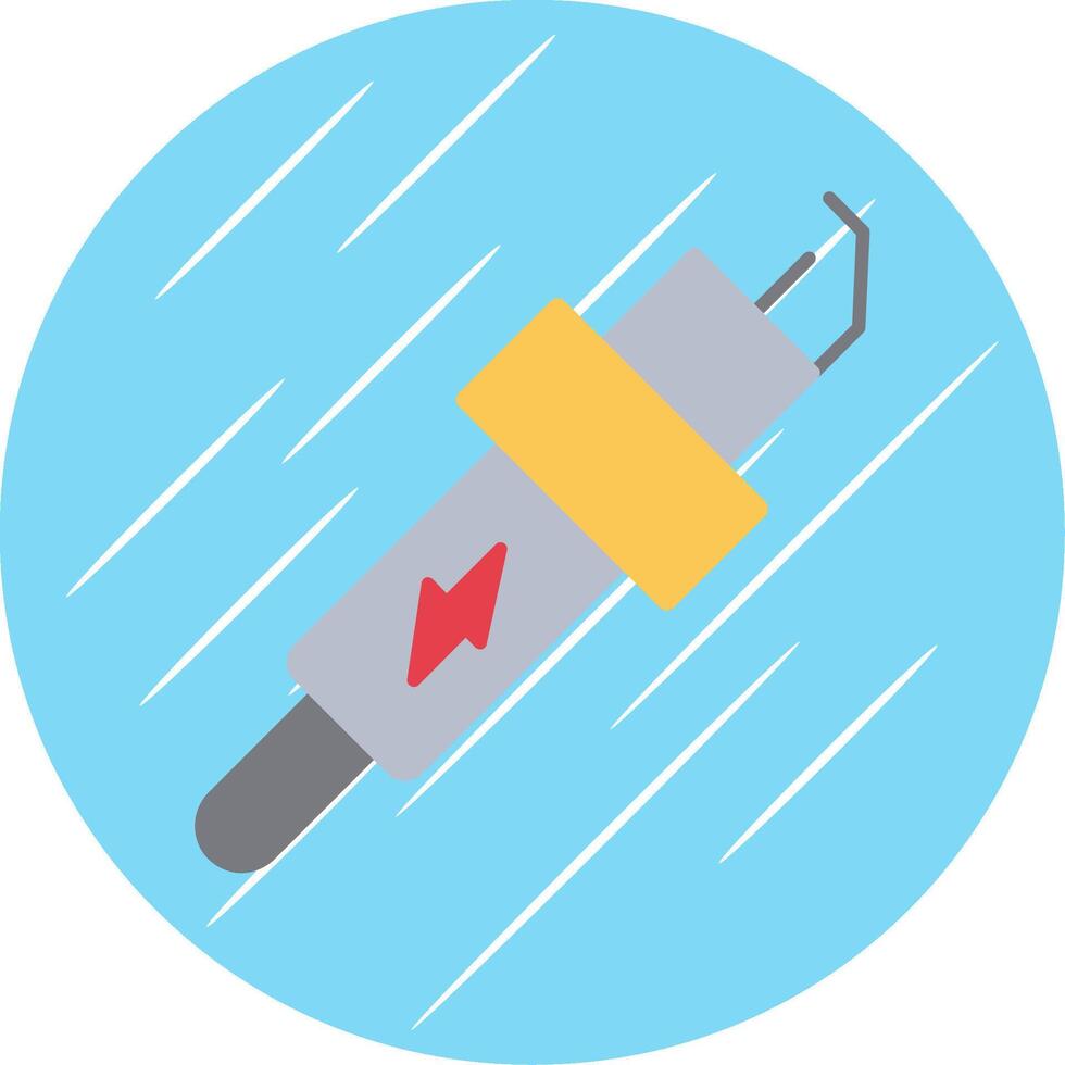 Spark Plug Flat Blue Circle Icon vector