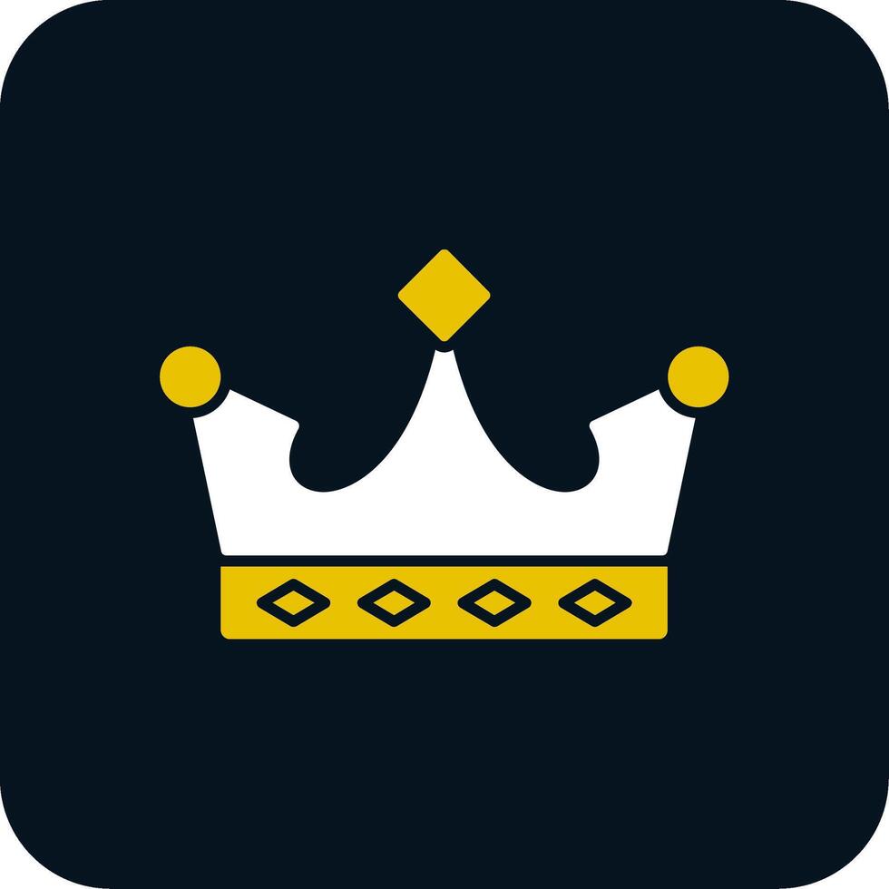 King Glyph Two Color Icon vector