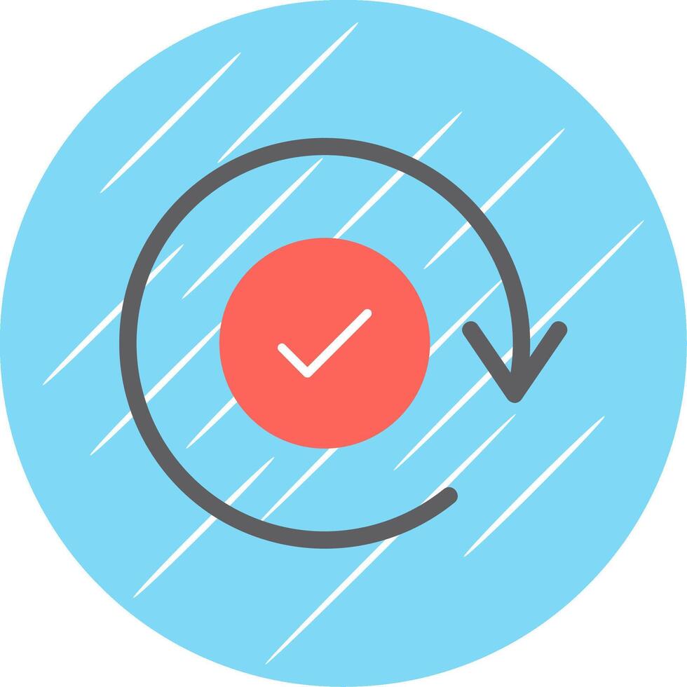 Update Flat Blue Circle Icon vector