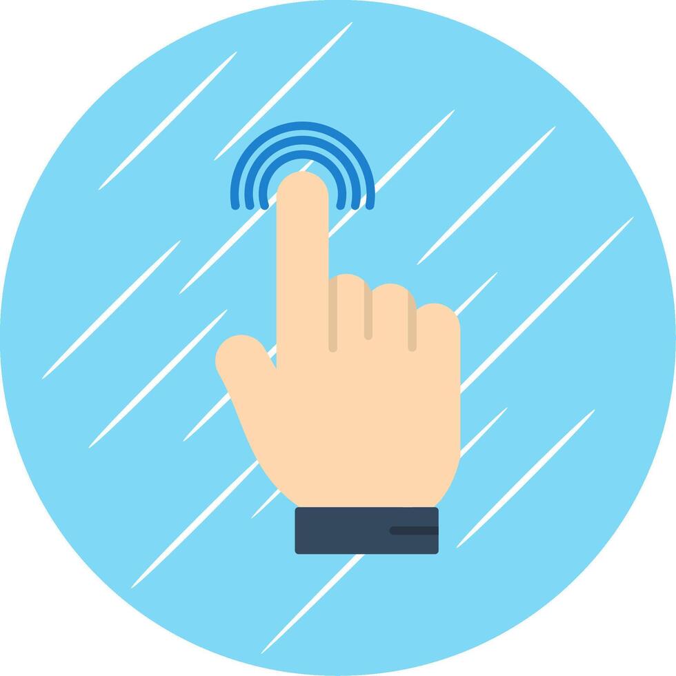 Tap Flat Blue Circle Icon vector