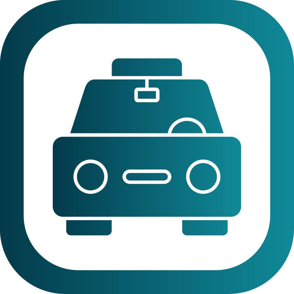 Taxi Glyph Gradient Round Corner Icon vector