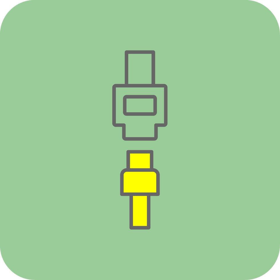 Seat Belt Filled Yellow Icon vector