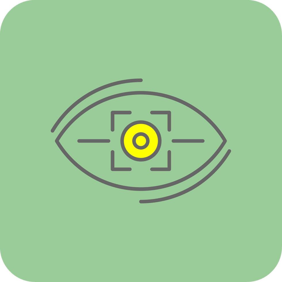 Vision Filled Yellow Icon vector