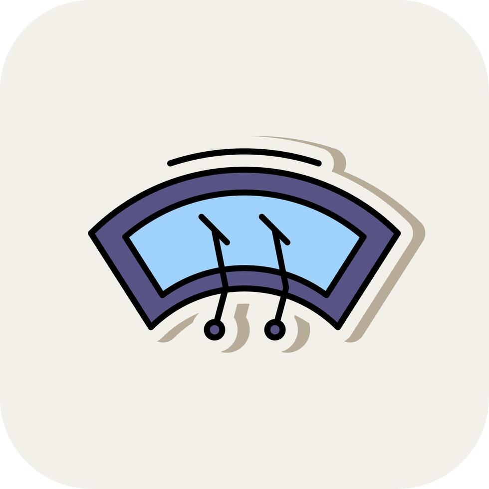 Wiper Line Filled White Shadow Icon vector