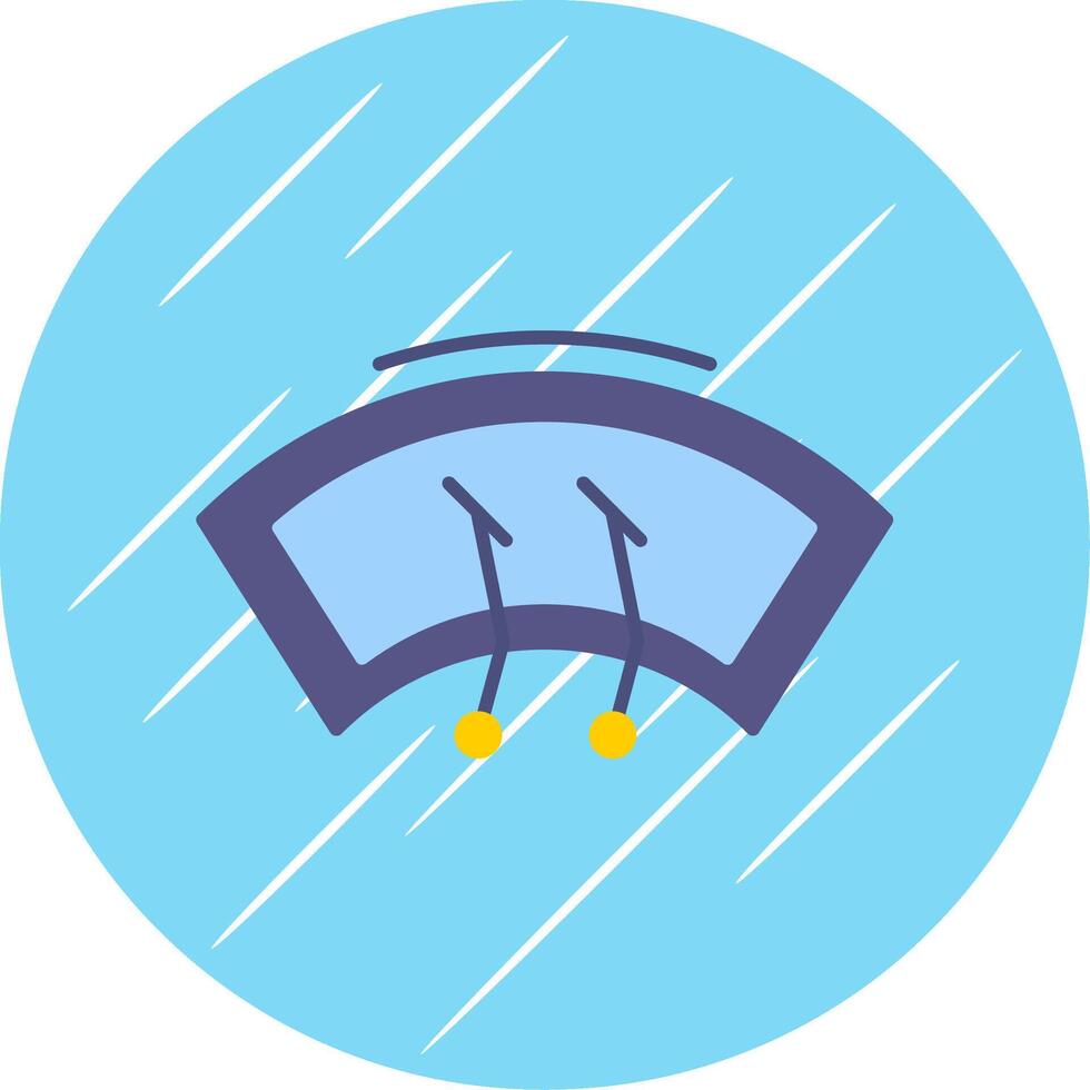 Wiper Flat Blue Circle Icon vector