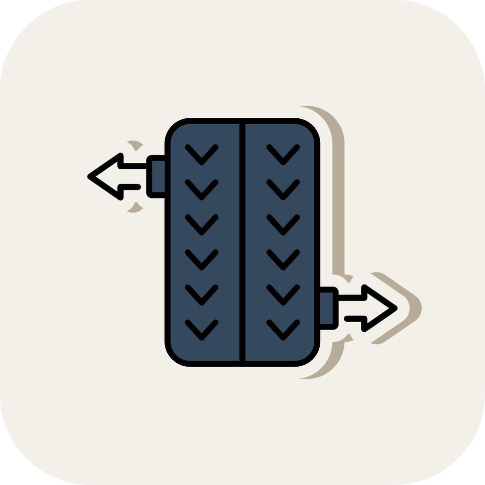Wheel Alignment Line Filled White Shadow Icon vector