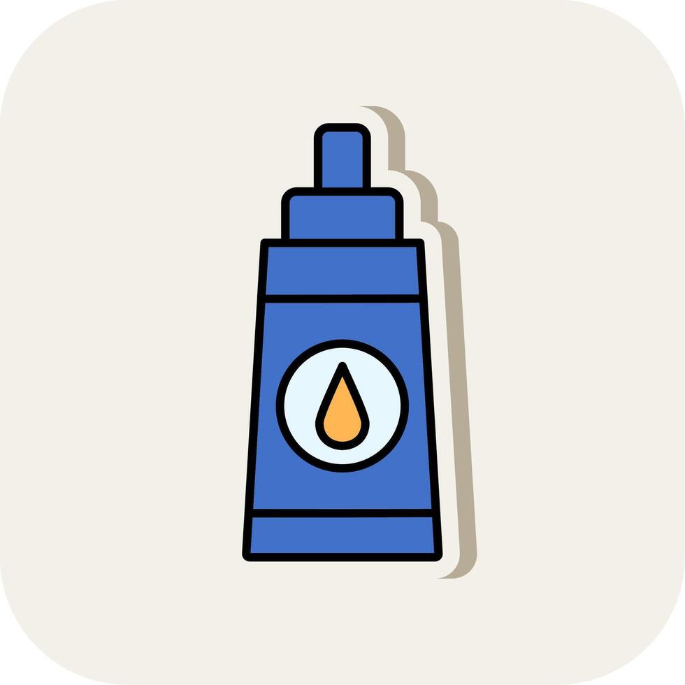 Lubricant Line Filled White Shadow Icon vector