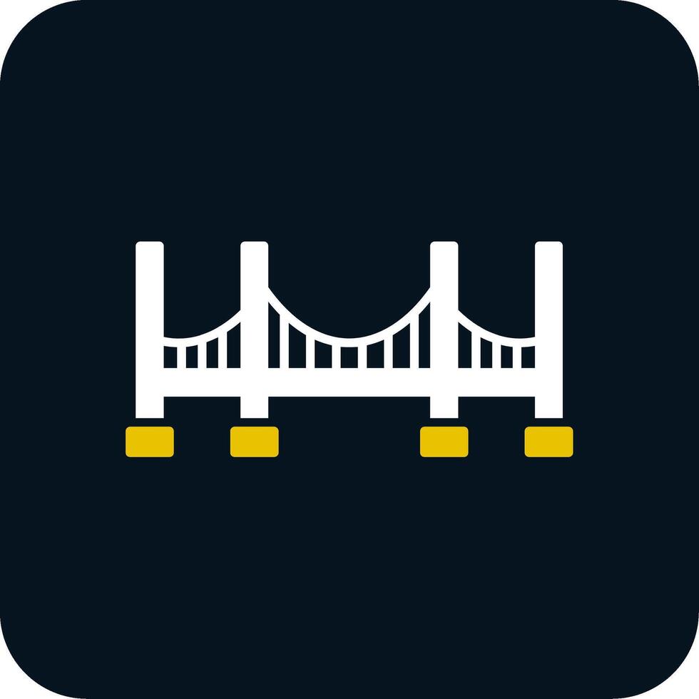 Bridge Glyph Two Color Icon vector