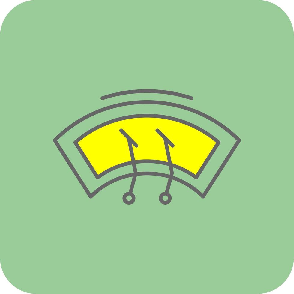 Wiper Filled Yellow Icon vector