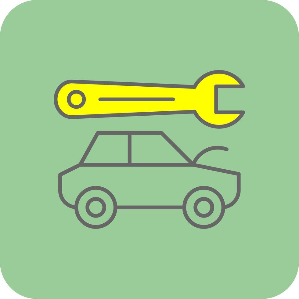 Body Repair Filled Yellow Icon vector