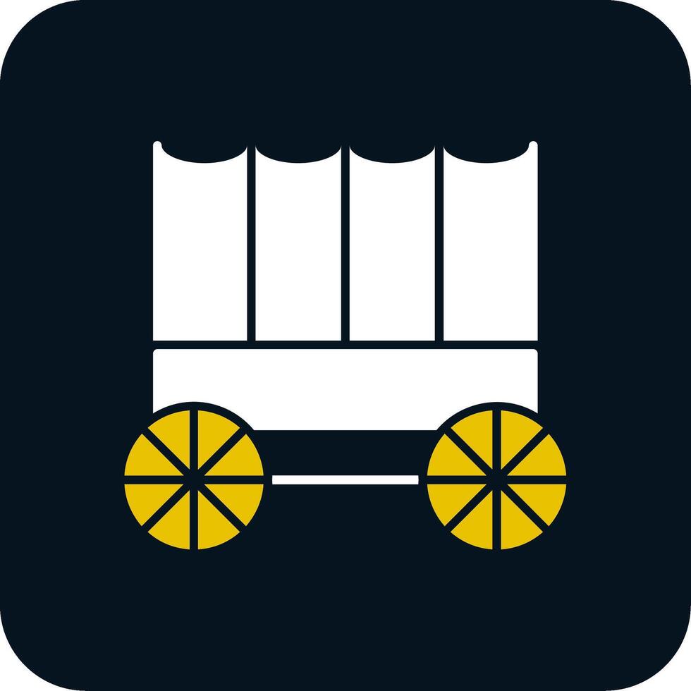 Carriage Glyph Two Color Icon vector