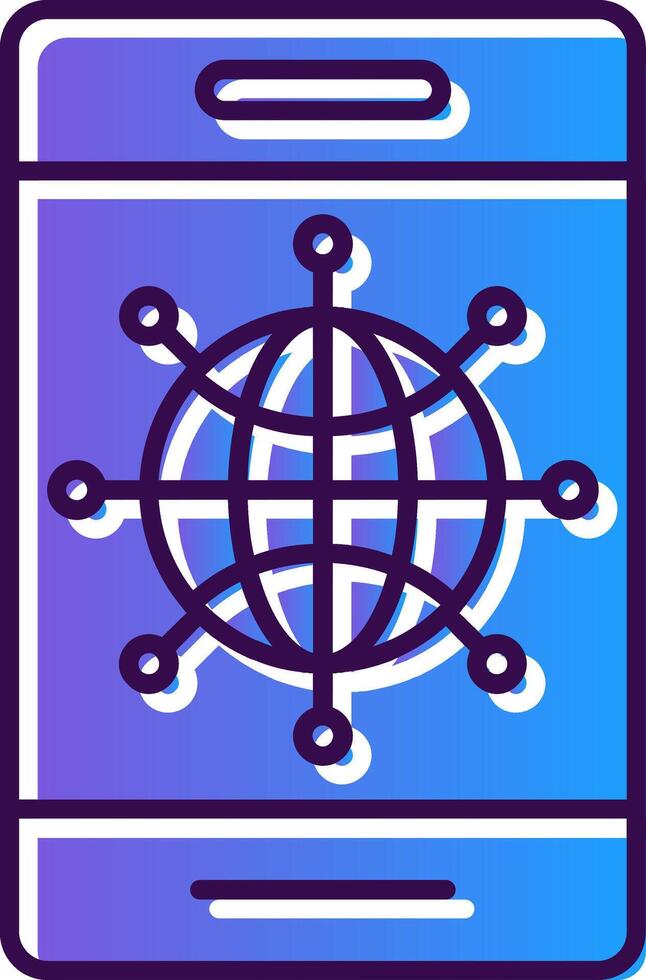 Internet Gradient Filled Icon vector