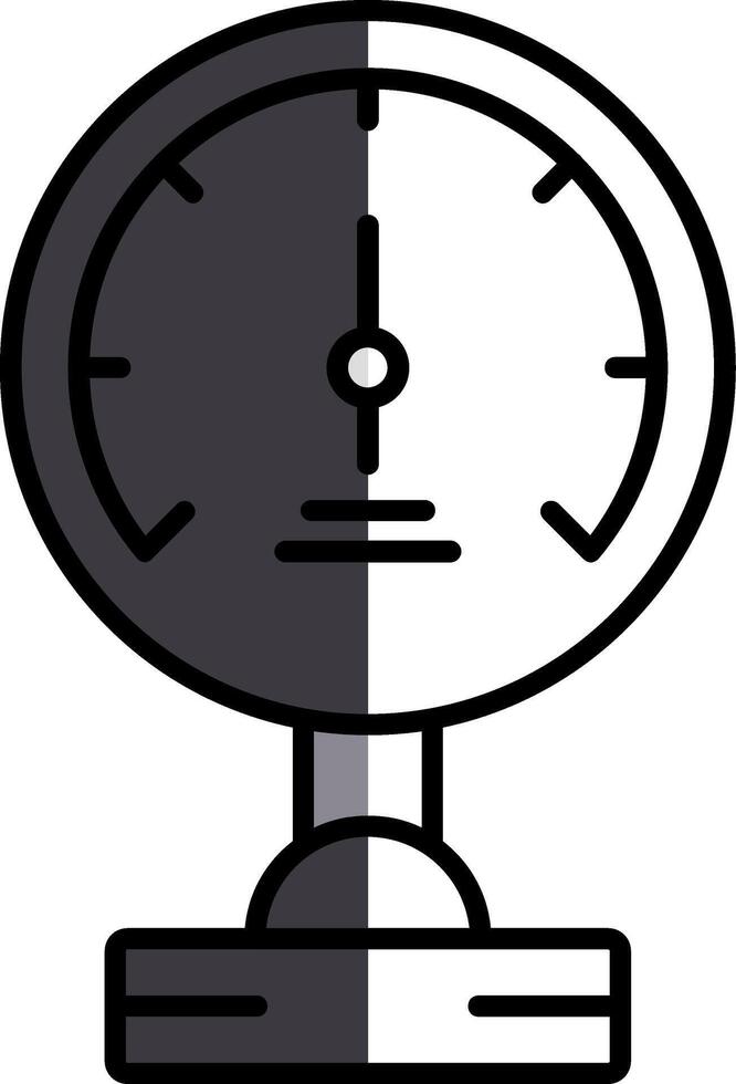 Pressure Meter Filled Half Cut Icon vector