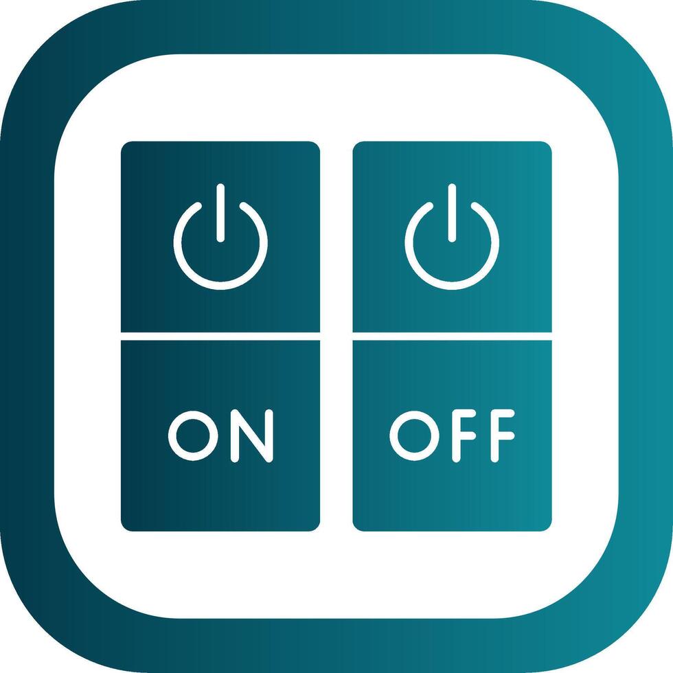 Switch Glyph Gradient Round Corner Icon vector