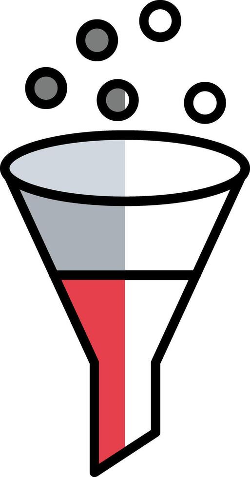 Funnel Filled Half Cut Icon vector