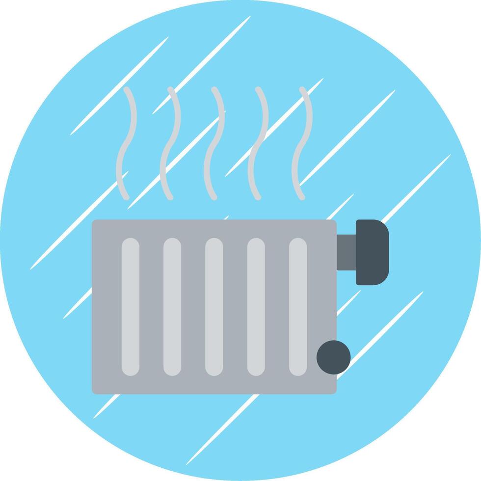 Radiator Flat Blue Circle Icon vector