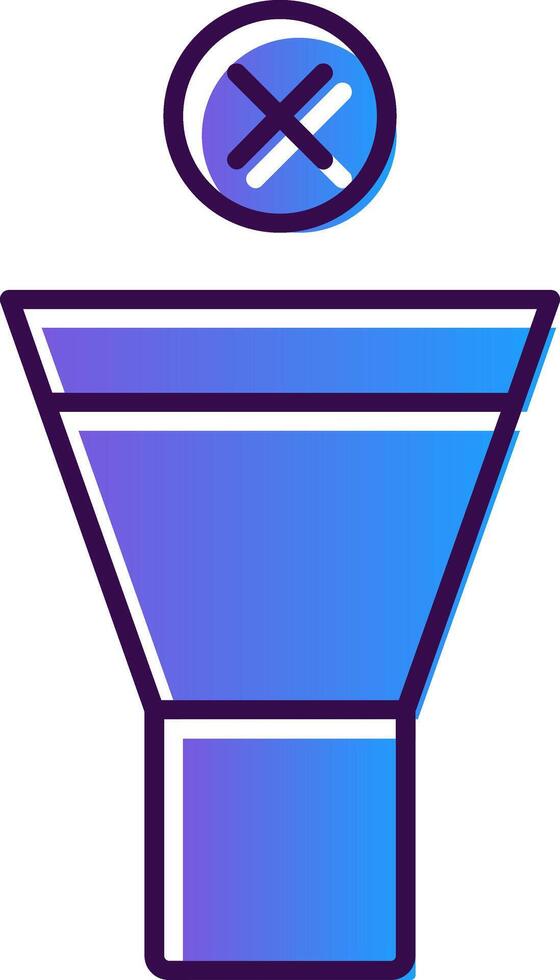 Mute Gradient Filled Icon vector
