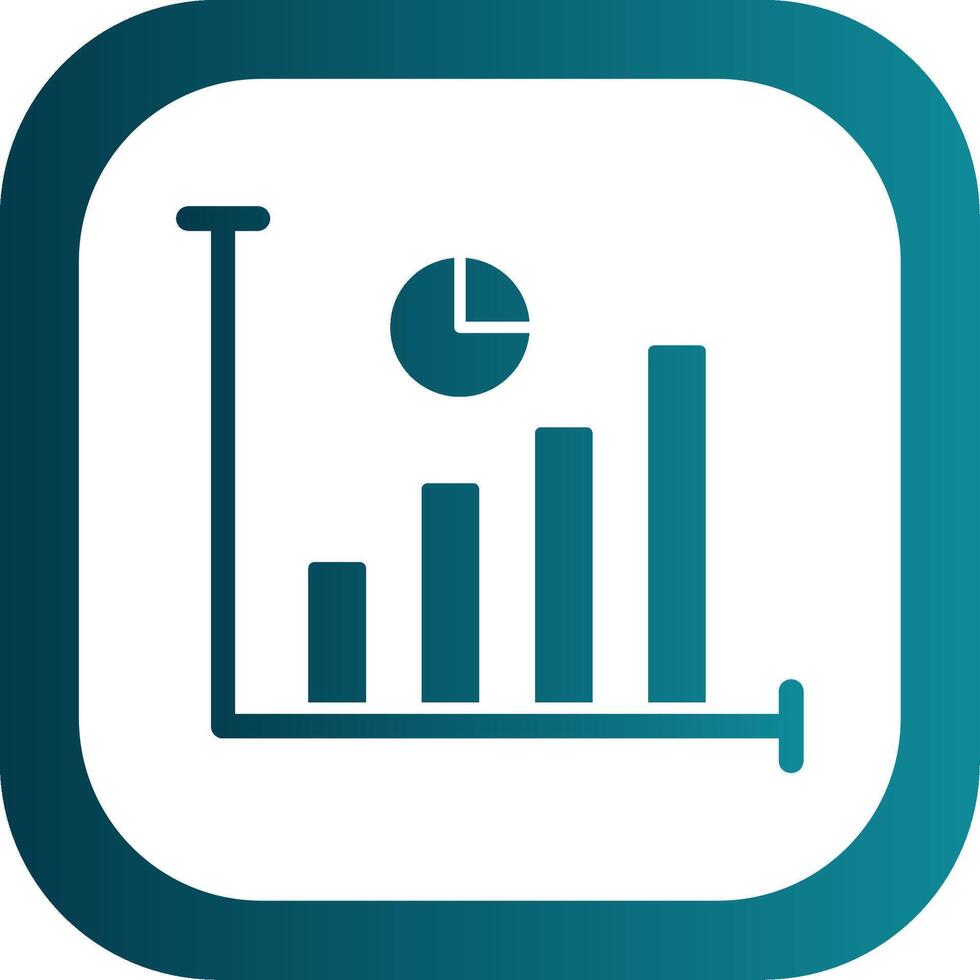 Statistics Glyph Gradient Round Corner Icon vector