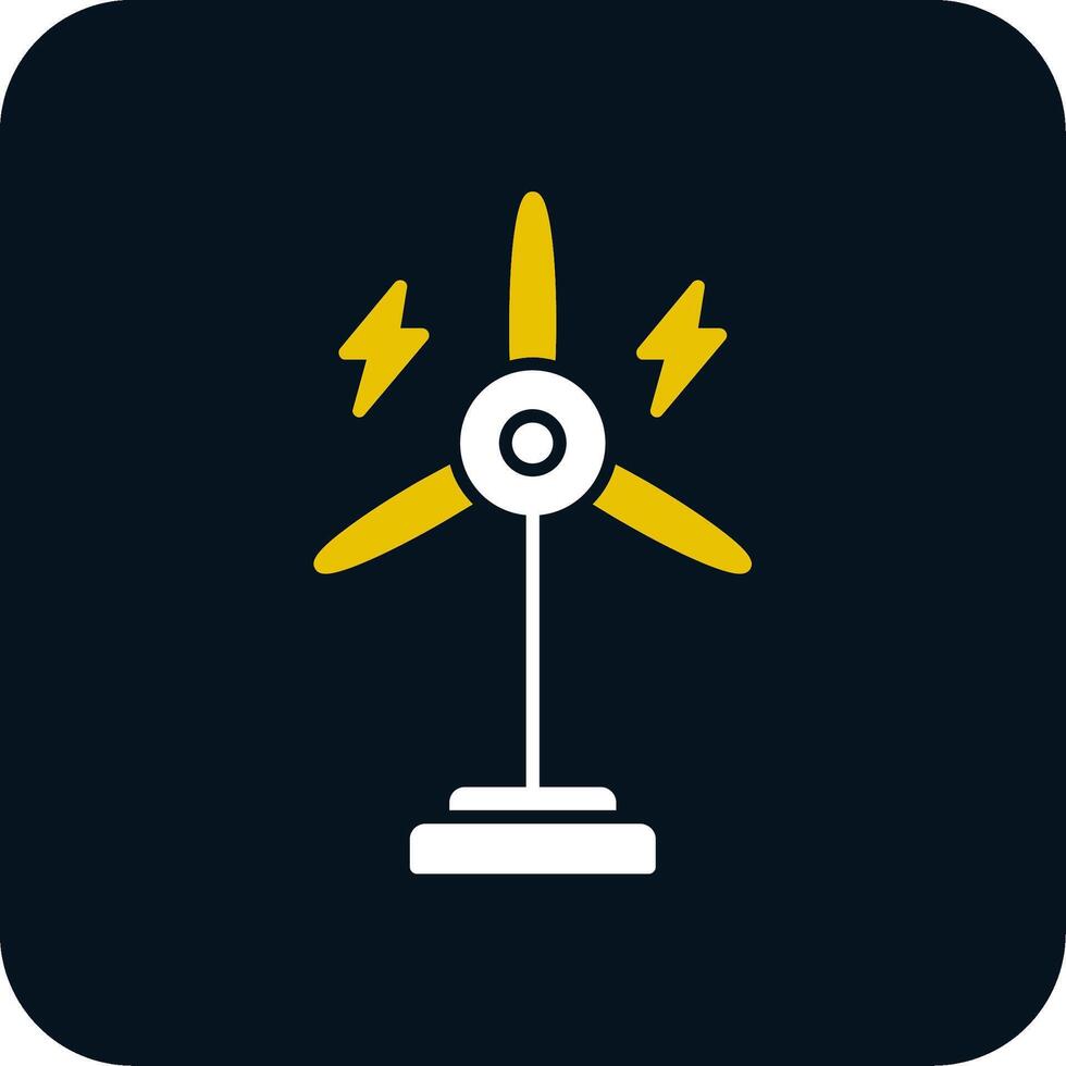 Eolic Turbine Glyph Two Color Icon vector