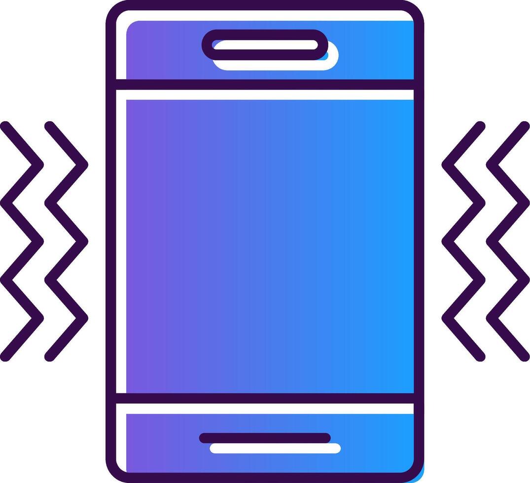 Vibration Gradient Filled Icon vector