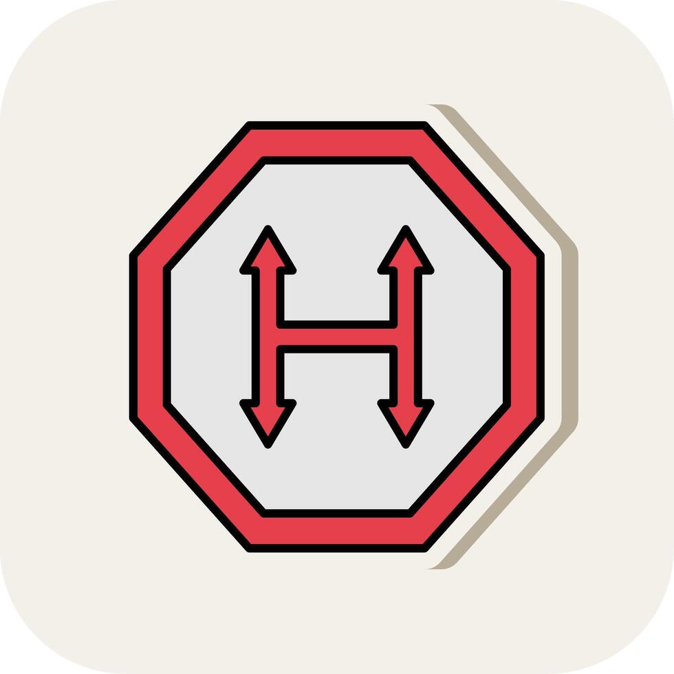 Junction Line Filled White Shadow Icon vector