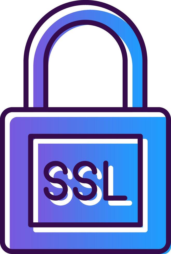 SSL Gradient Filled Icon vector