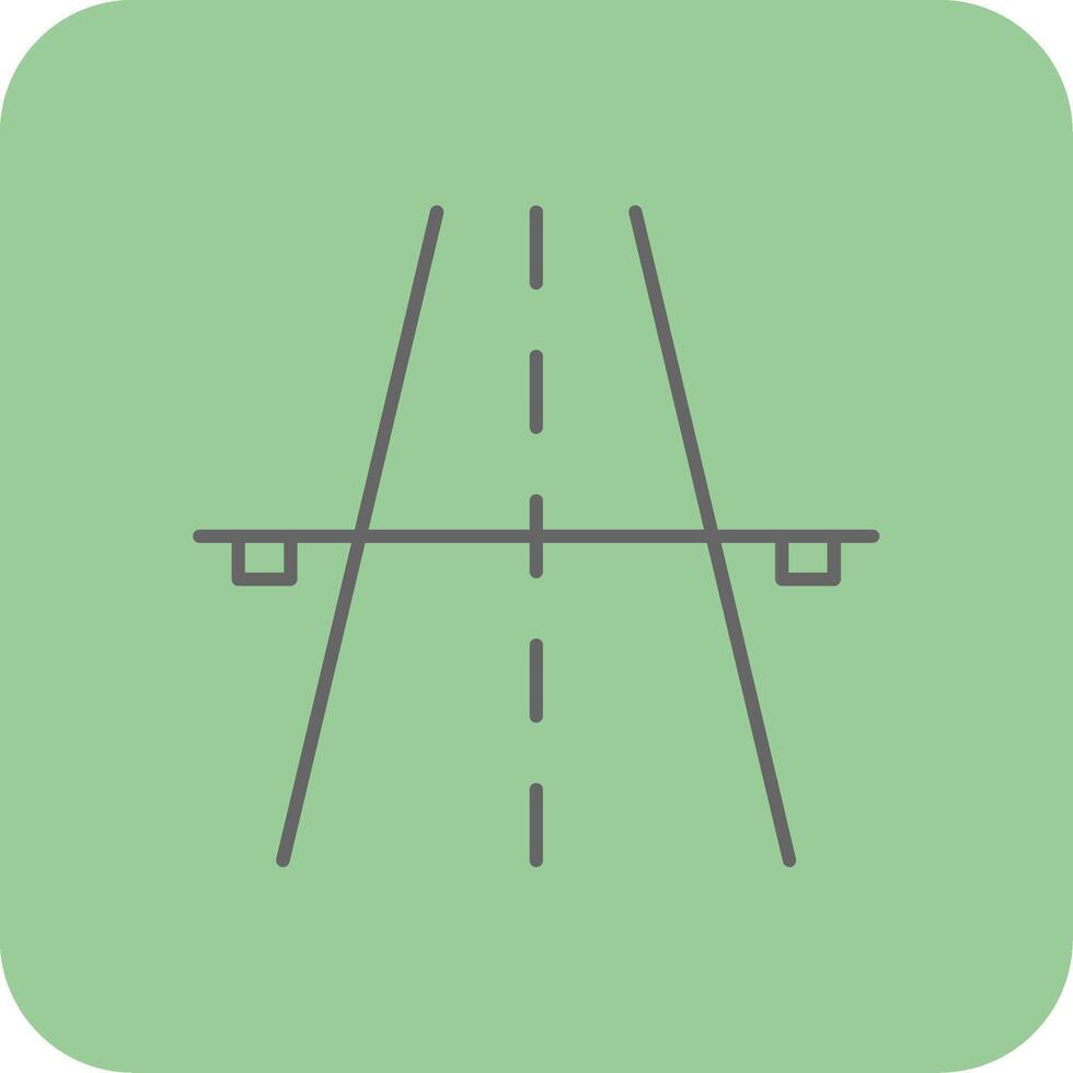 Highway Filled Yellow Icon vector