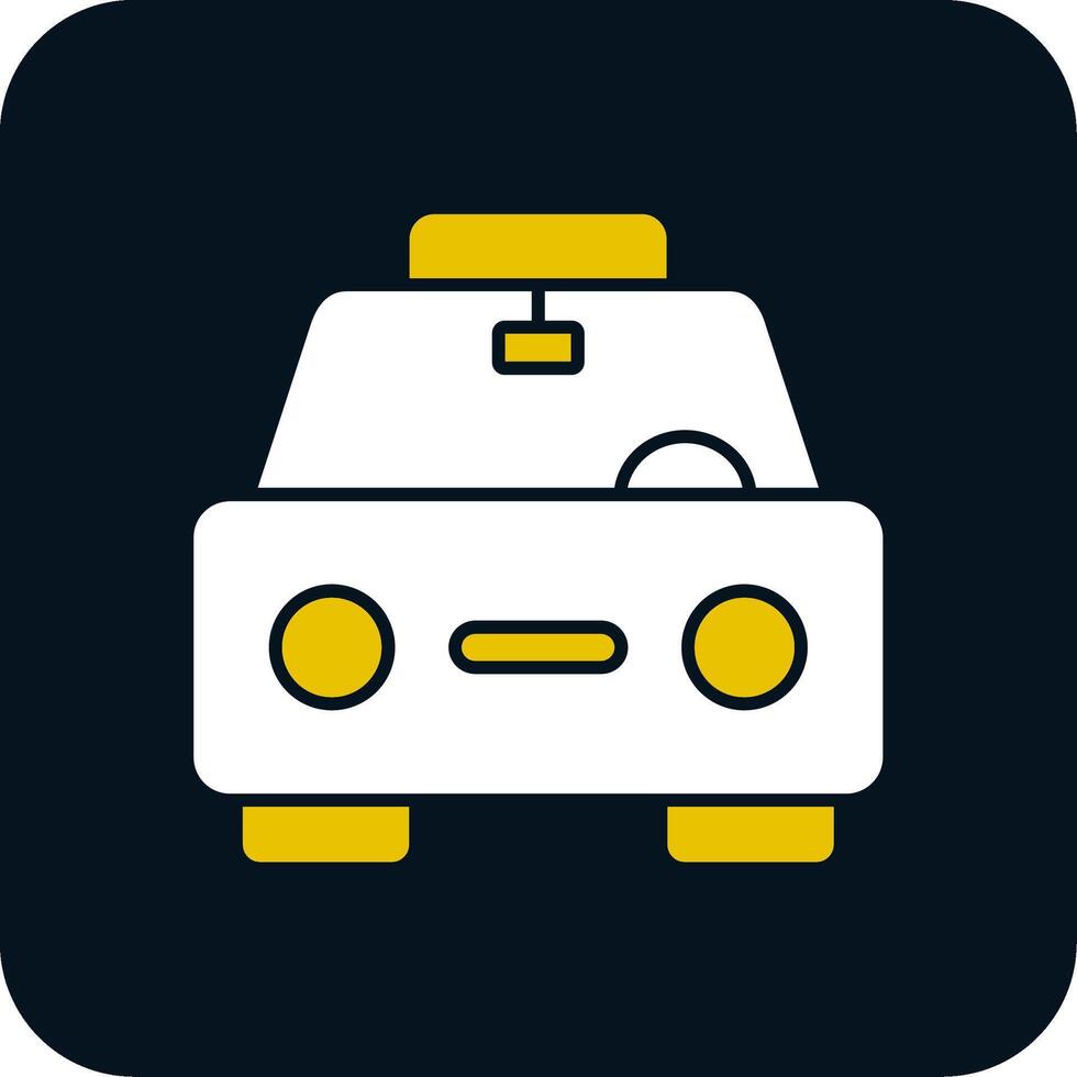 icono de dos colores de glifo de taxi vector