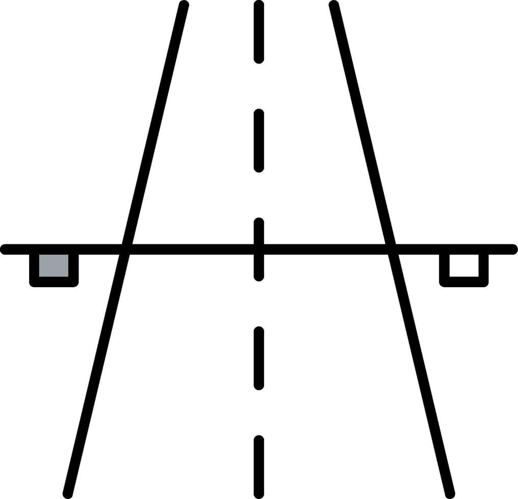 Highway Filled Half Cut Icon vector