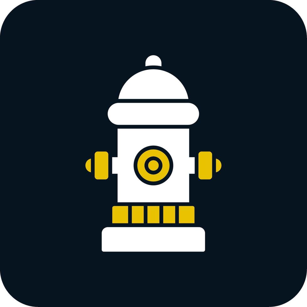 Fire Hydrant Glyph Two Color Icon vector