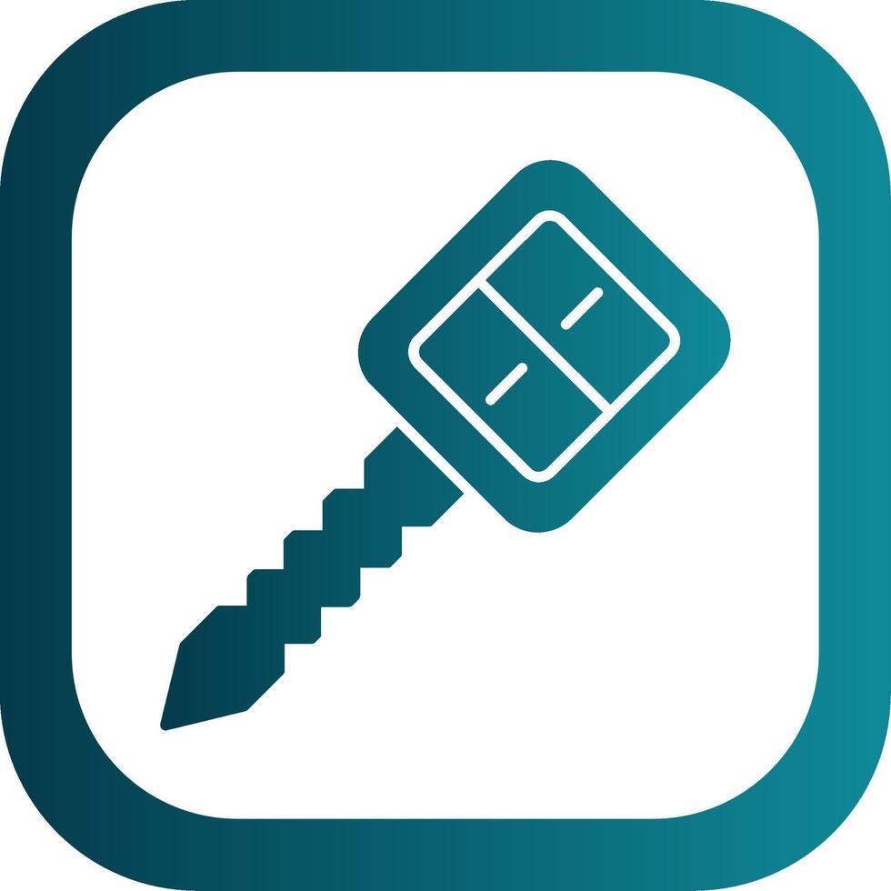 Car Key Glyph Gradient Round Corner Icon vector