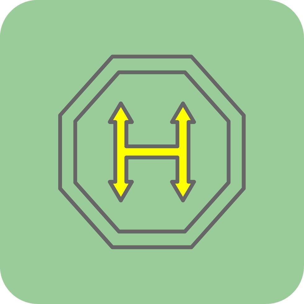 Junction Filled Yellow Icon vector