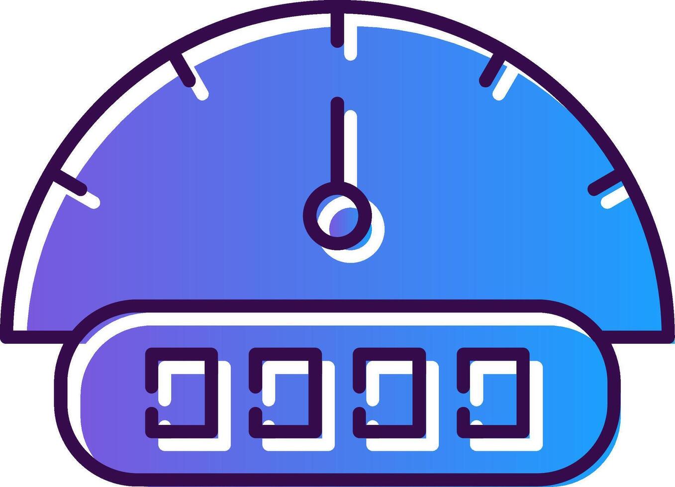 Tachometer Gradient Filled Icon vector