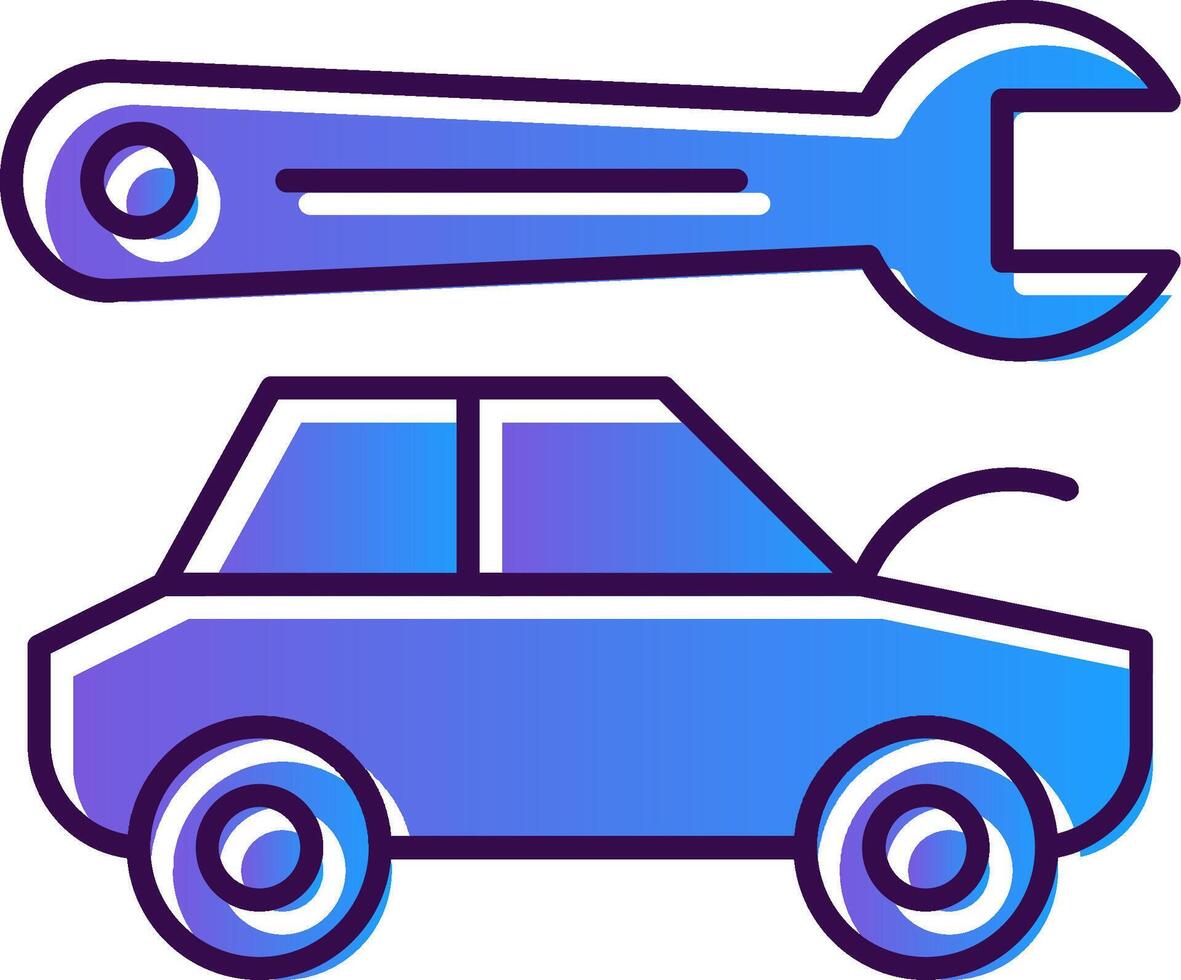 Body Repair Gradient Filled Icon vector