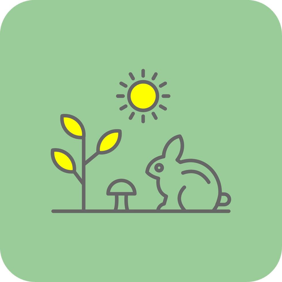 Wildlife Filled Yellow Icon vector