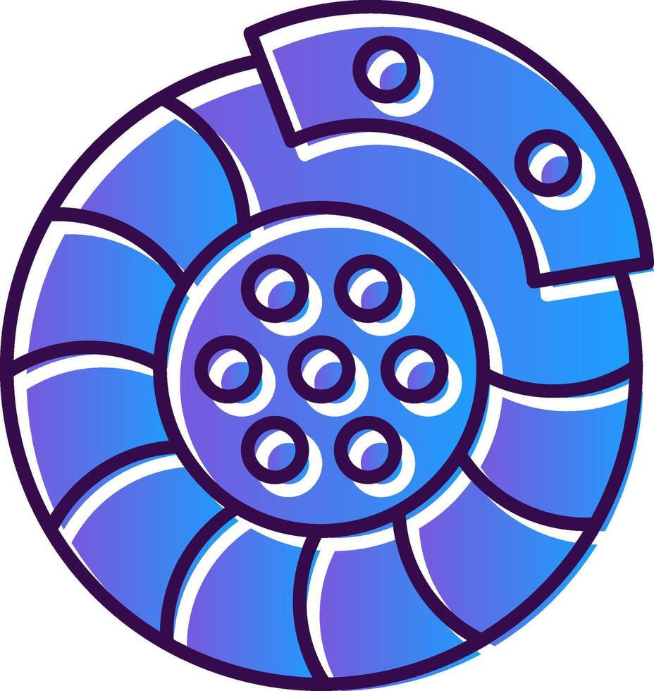Brake Disk Gradient Filled Icon vector