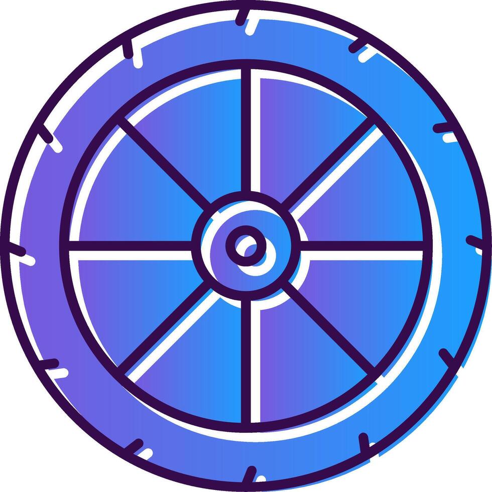 Wheel Gradient Filled Icon vector